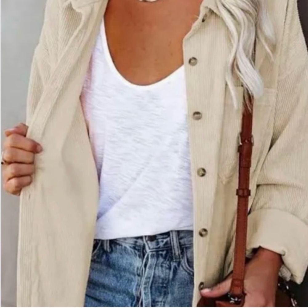 Ashley By 26 International Cream Button-Down Shirt